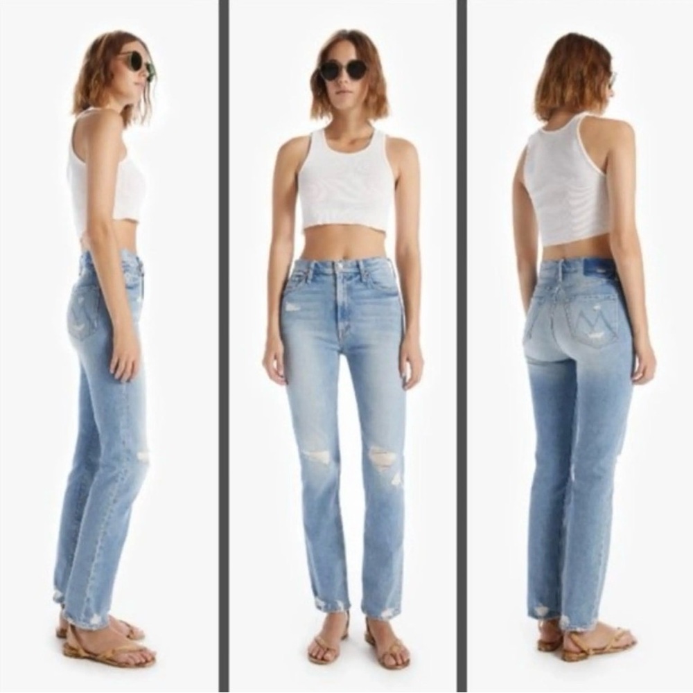 MOTHER Light Blue Straight Leg Jeans